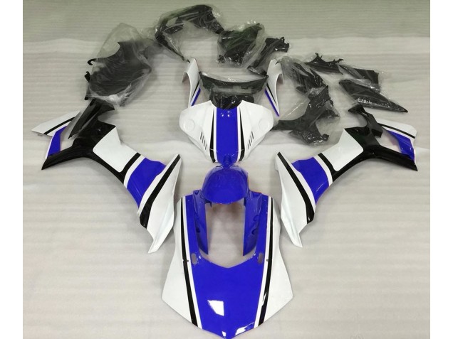 2015-2019 Gloss White Blue and Black Yamaha R1 Fairings for Sale
