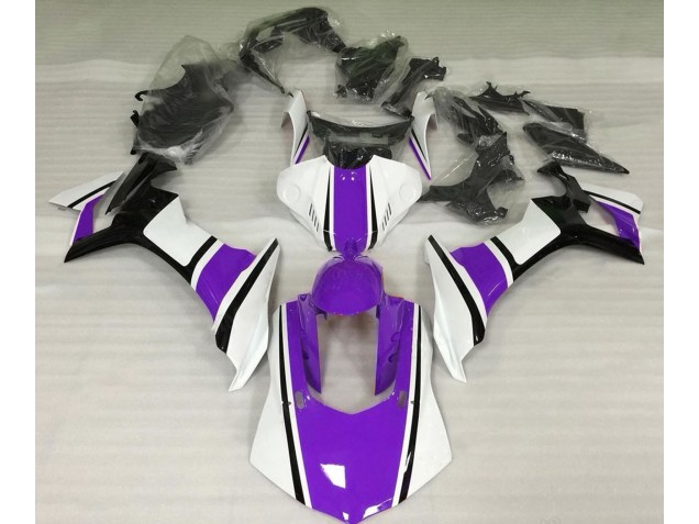 2015-2019 Gloss White Purple and Black Yamaha R1 Fairings for Sale