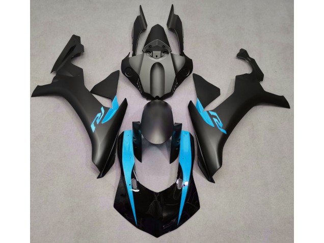 2015-2019 Matte Black & Light Blue Yamaha R1 Fairings for Sale 2015-2019 Matte Black & Light Blue Yamaha R1 Fairings for Sale