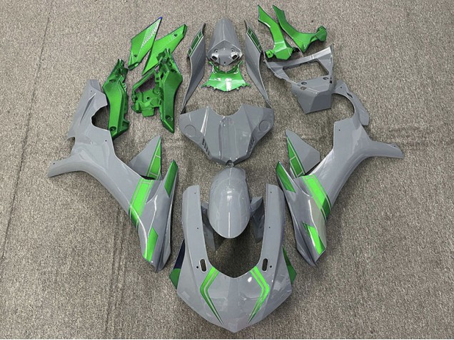 2015-2019 Nardo Gray & Green Accents Yamaha R1 Fairings for Sale 2015-2019 Nardo Gray & Green Accents Yamaha R1 Fairings for Sale
