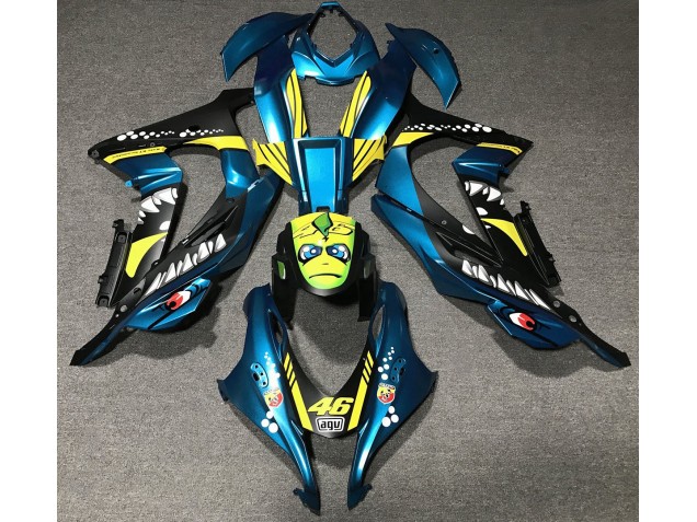 2016-2019 Light Blue Shark Kawasaki ZX10R Fairings for Sale 2016-2019 Light Blue Shark Kawasaki ZX10R Fairings for Sale