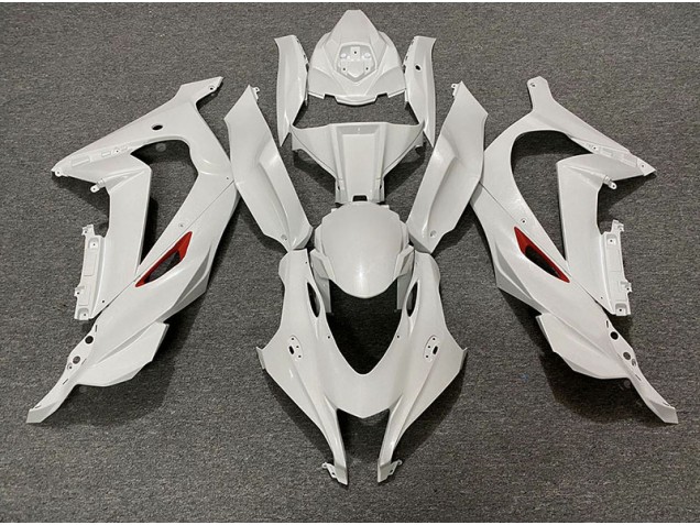 2016-2019 Pearl White Red Trim Kawasaki ZX10R Fairings for Sale