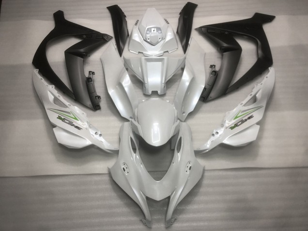 2016-2019 Pearl white and Green Kawasaki ZX10R Fairings for Sale 2016-2019 Pearl white and Green Kawasaki ZX10R Fairings for Sale