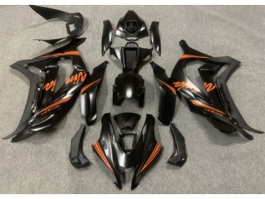 2016-2019 Satin Black & Orange Kawasaki ZX10R Fairings for Sale