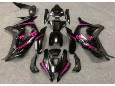 2016-2019 Satin Black & Pink Kawasaki ZX10R Fairings for Sale