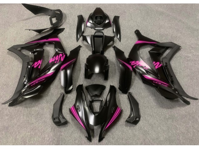 2016-2019 Satin Black & Pink Kawasaki ZX10R Fairings for Sale