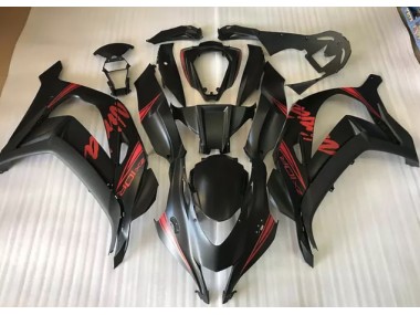 2016-2019 Satin Black & Red Kawasaki ZX10R Fairings for Sale