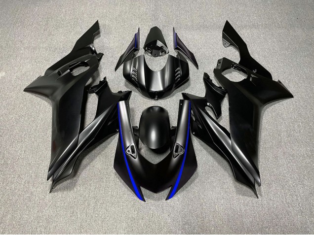 2017-2019 Matte Black & Blue Accents Yamaha R6 Fairings for Sale 2017-2019 Matte Black & Blue Accents Yamaha R6 Fairings for Sale