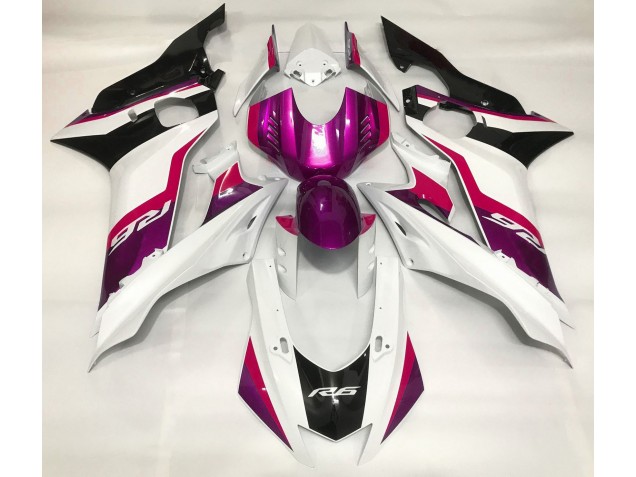 2017-2019 Pink and Gloss White Yamaha R6 Fairings for Sale 2017-2019 Pink and Gloss White Yamaha R6 Fairings for Sale