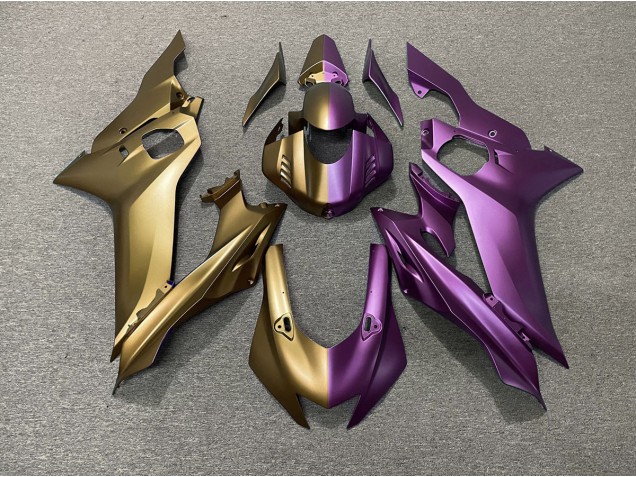 2017-2019 Tan and Purple Split Yamaha R6 Fairings for Sale