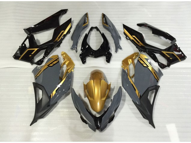 2018-2020 Nardo Gray and Gold Kawasaki Ninja 400 Fairings for Sale 2018-2020 Nardo Gray and Gold Kawasaki Ninja 400 Fairings for Sale