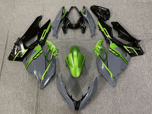 2018-2020 Nardo Gray and Green Kawasaki Ninja 400 Fairings for Sale 2018-2020 Nardo Gray and Green Kawasaki Ninja 400 Fairings for Sale