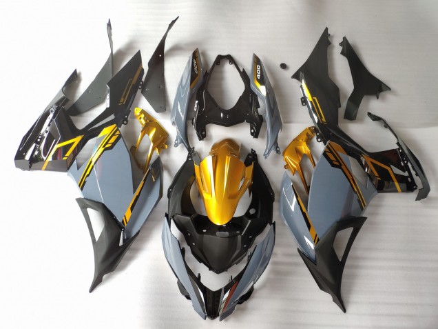 2018-2020 Nardo Grey and Gold Kawasaki Ninja 400 Fairings for Sale 2018-2020 Nardo Grey and Gold Kawasaki Ninja 400 Fairings for Sale