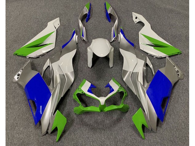 2019-2020 Gloss Green Blue and Silver Kawasaki ZX6R Fairings for Sale 2019-2020 Gloss Green Blue and Silver Kawasaki ZX6R Fairings for Sale