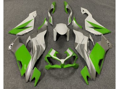 2019-2020 Gloss Green White and Silver Kawasaki ZX6R Fairings for Sale