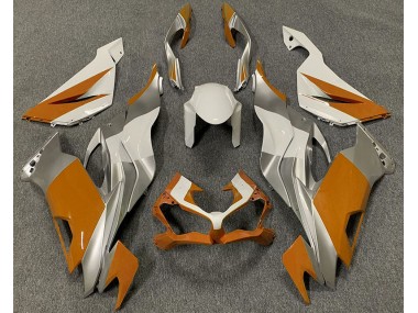 2019-2020 Orange White and Silver Kawasaki ZX6R Fairings for Sale