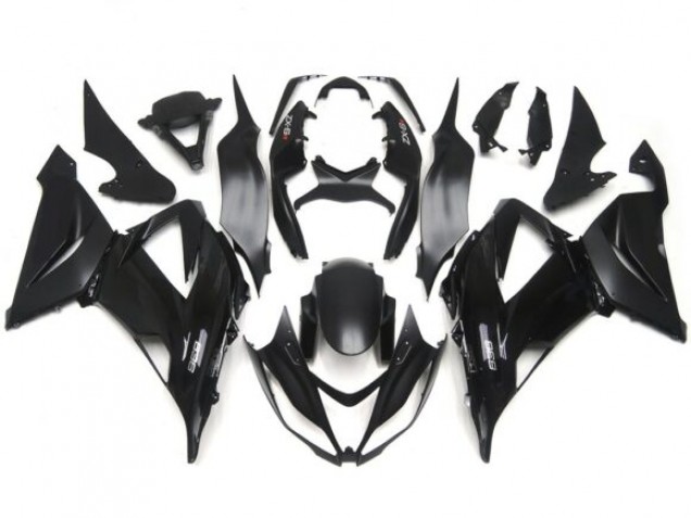 2013-2018 Gloss / Matte Black Plain Slick Decals Kawasaki ZX6R Fairings for Sale