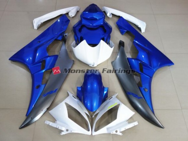 2006-2007 White Blue / Custom Yellow Yamaha R6 Fairings for Sale 2006-2007 White Blue / Custom Yellow Yamaha R6 Fairings for Sale